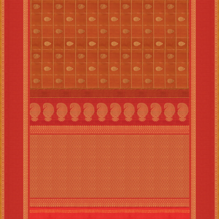 Pallu of Handwoven Gadwal Silk Saree 