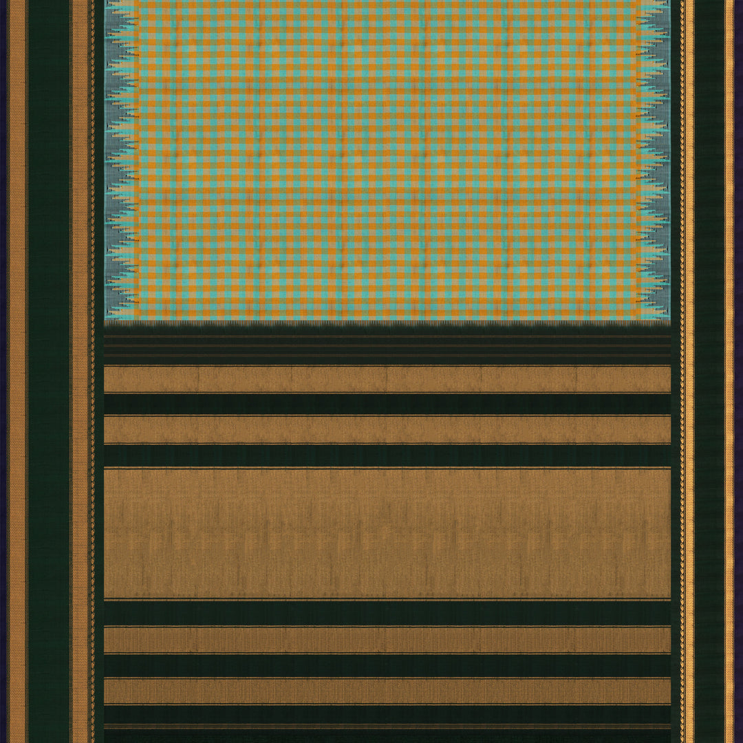 Pallu of Handwoven Gadwal Silk Saree