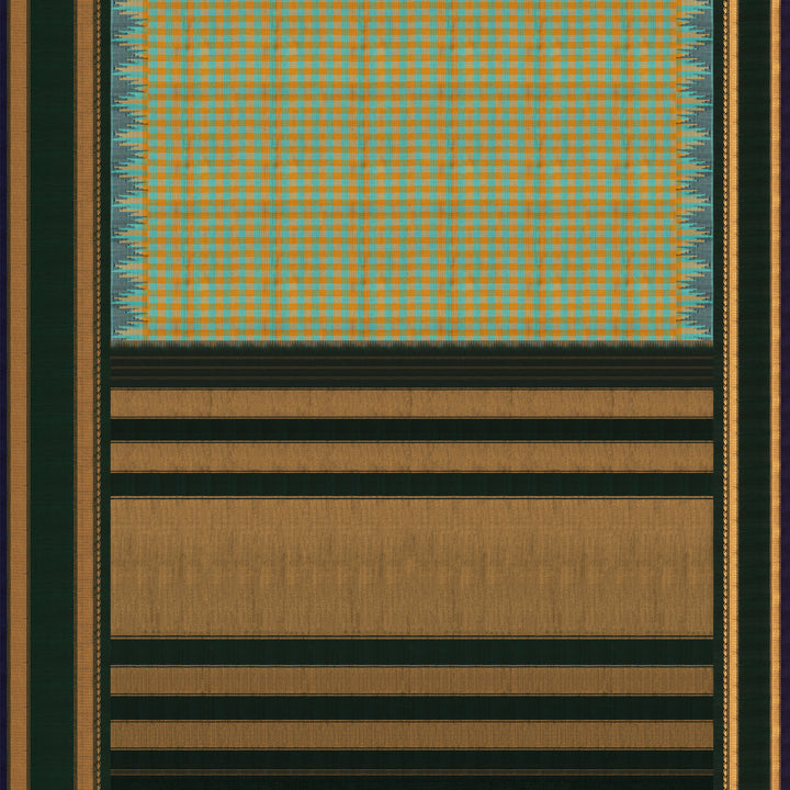 Pallu of Handwoven Gadwal Silk Saree