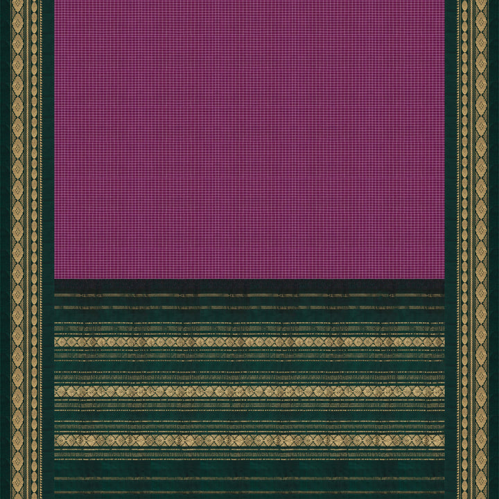 Pallu of Handwoven Gadwal Silk Cotton Saree