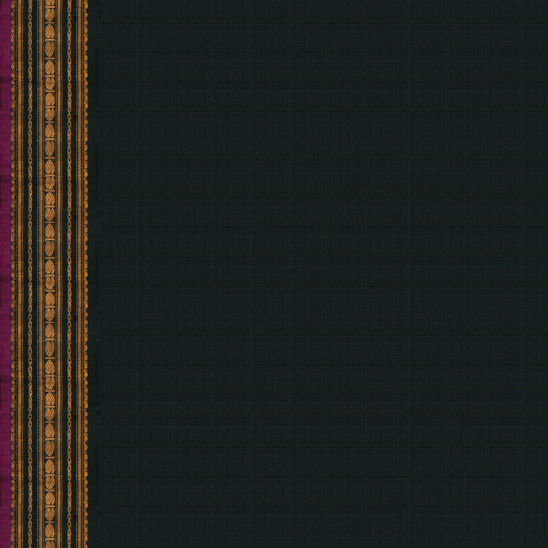 Blouse of Handwoven Kora Gadwal Silk Saree