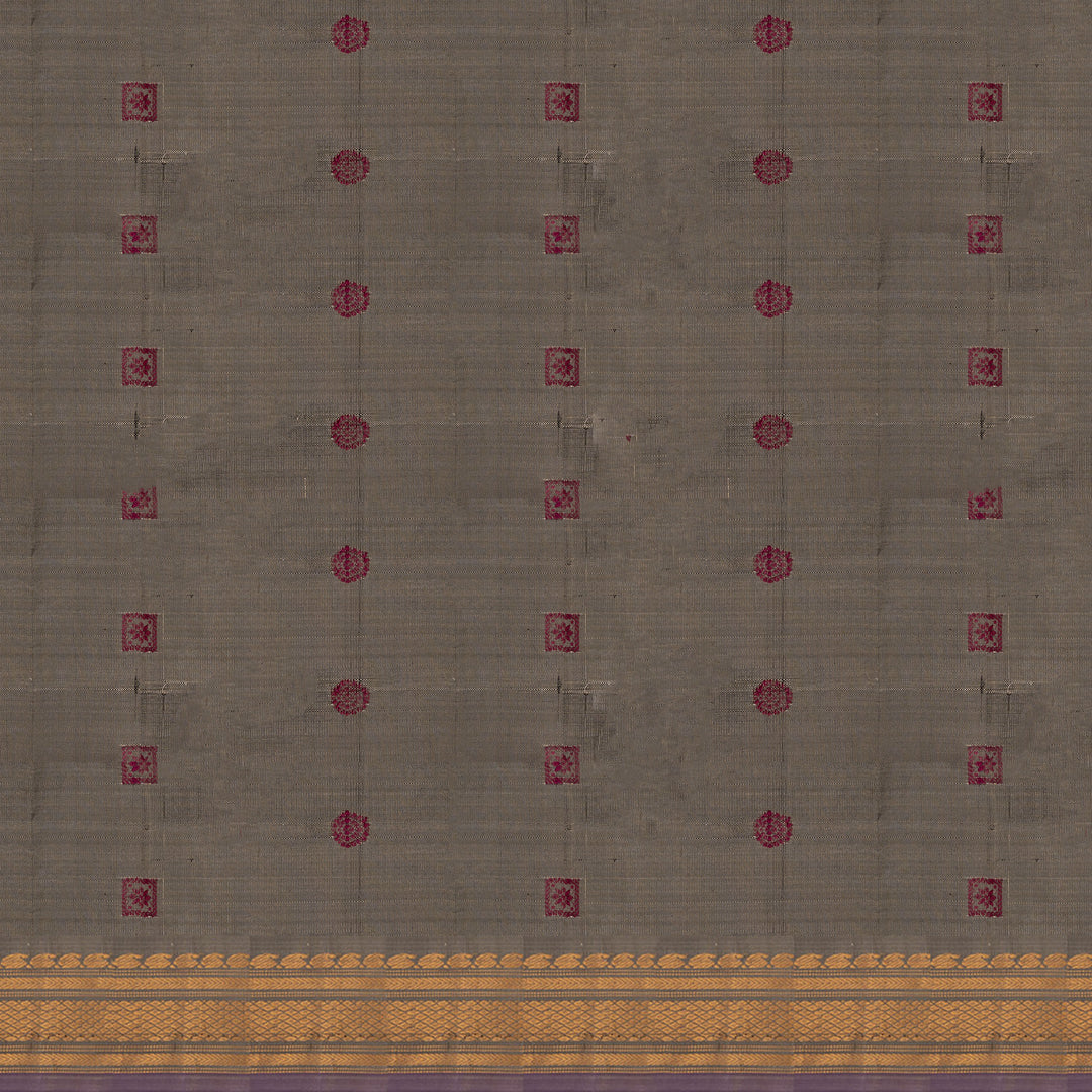 Blouse of  Handwoven Dupion Gadwal Silk Saree
