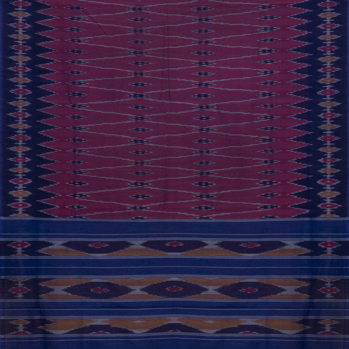 Pallu of Handwoven Ikat Cotton Saree