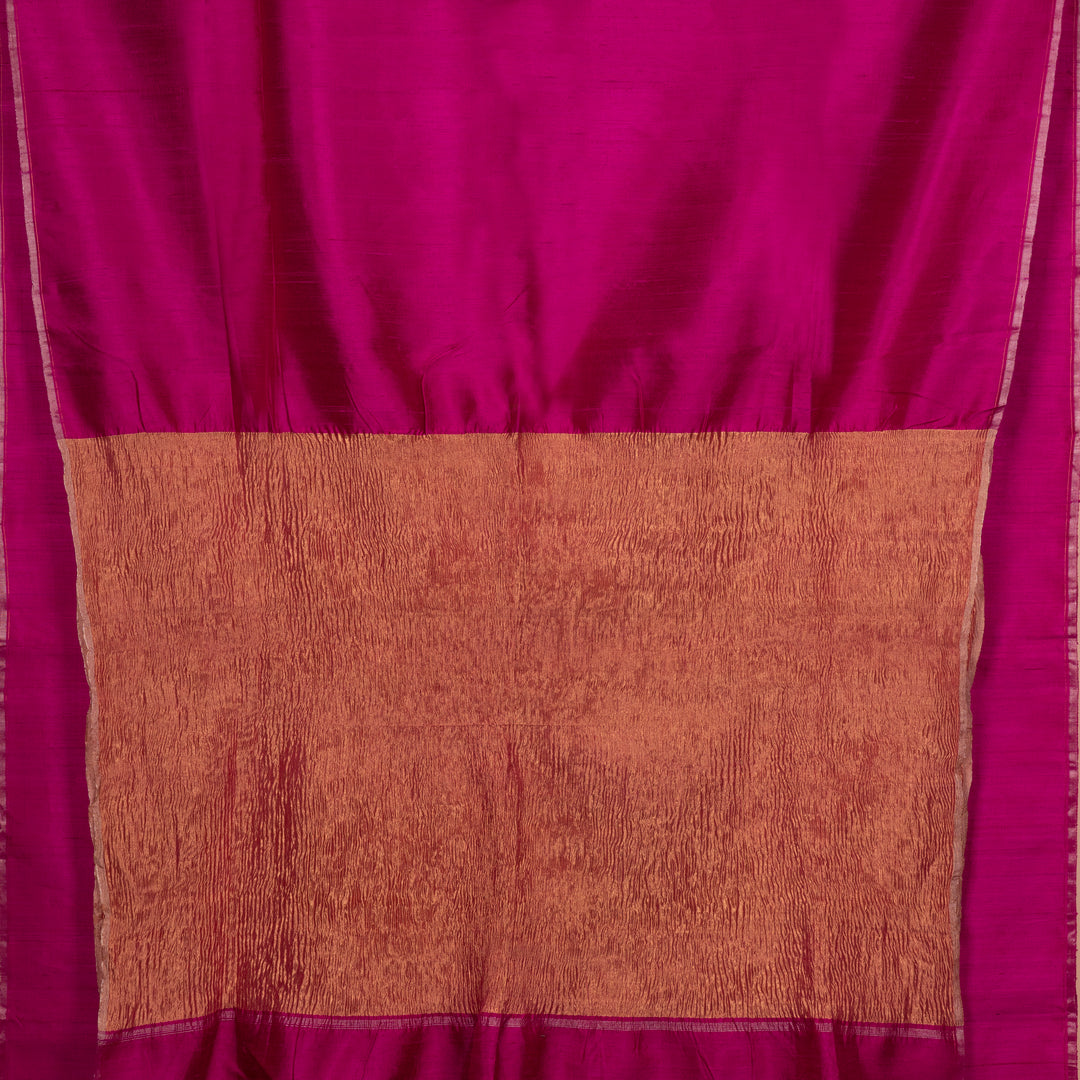 Pallu Handwoven Dupion Soft Silk Saree 