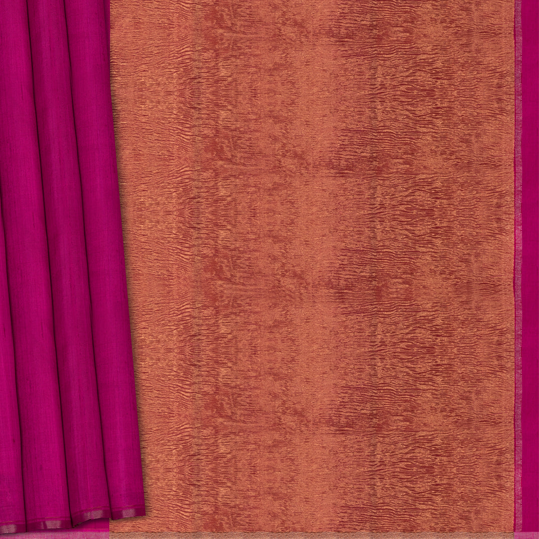 Pleats/body of Handwoven Dupion Soft Silk Saree 