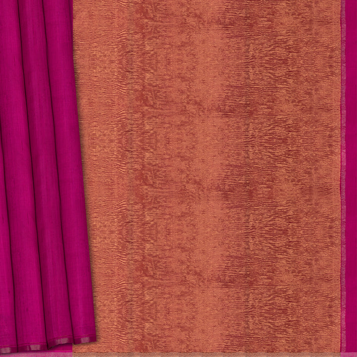 Pleats/body of Handwoven Dupion Soft Silk Saree 