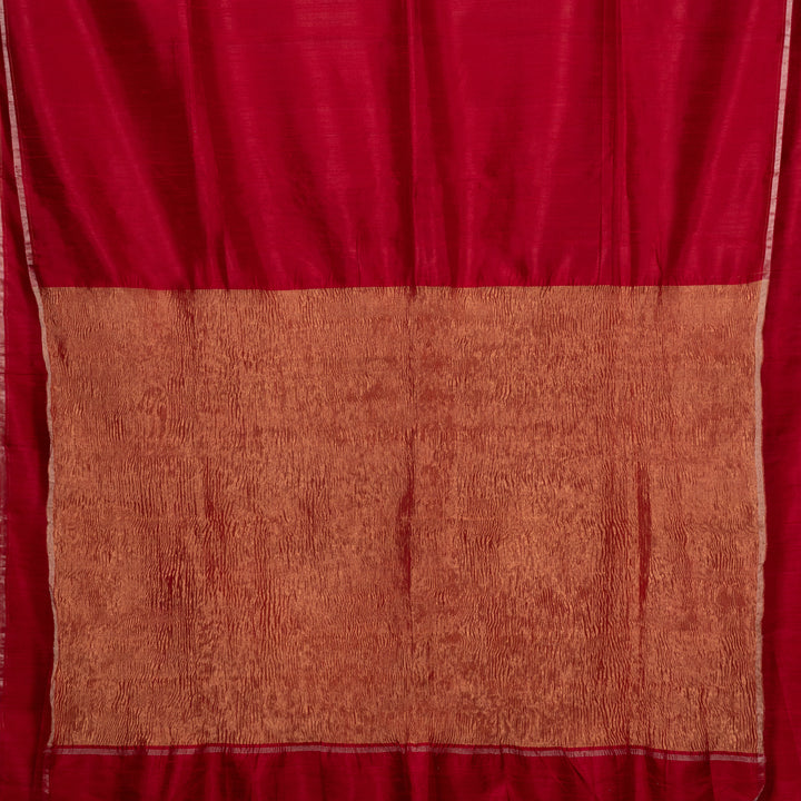 Pallu of Handwoven Dupion Soft Silk Saree