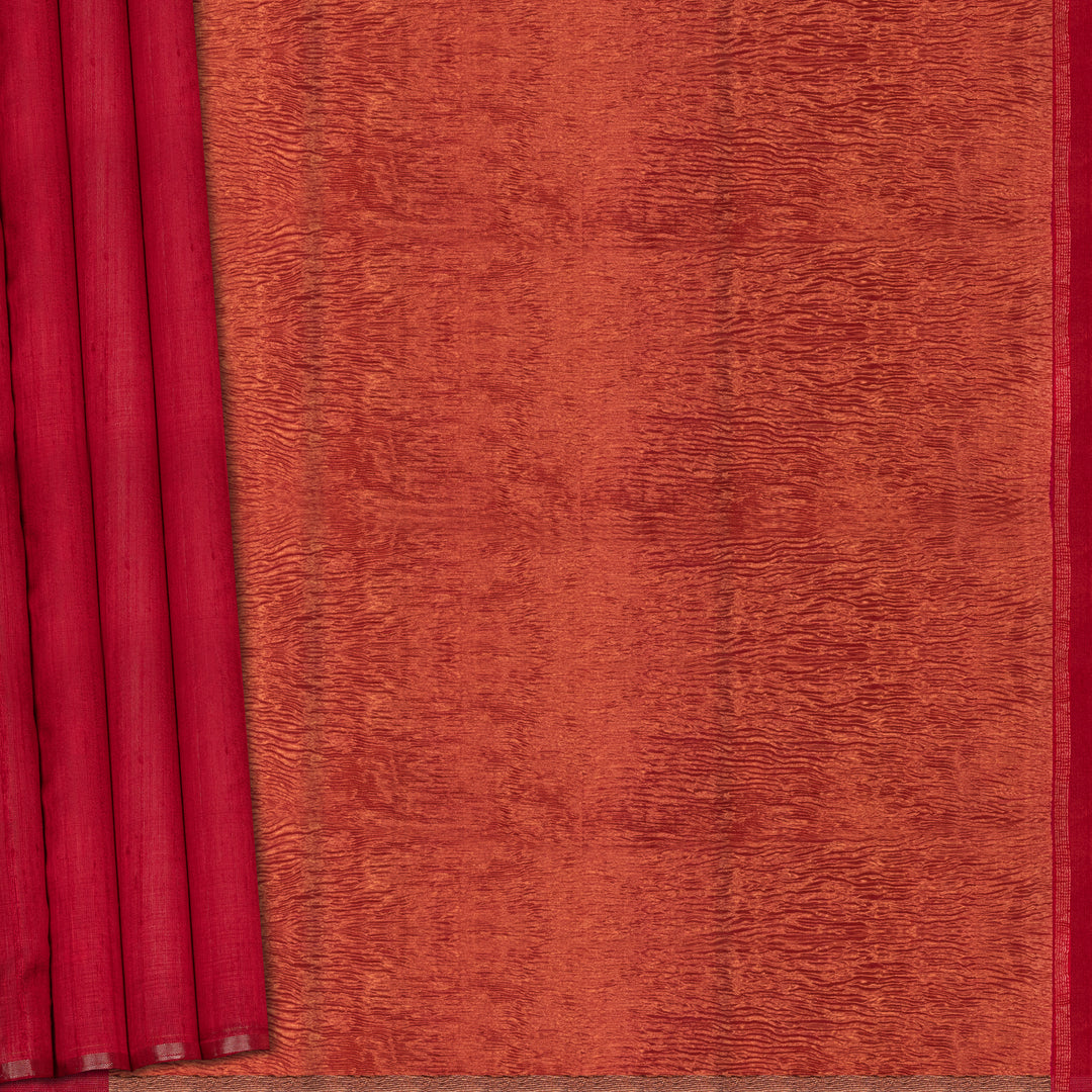 Pleats/body of Handwoven Dupion Soft Silk Saree