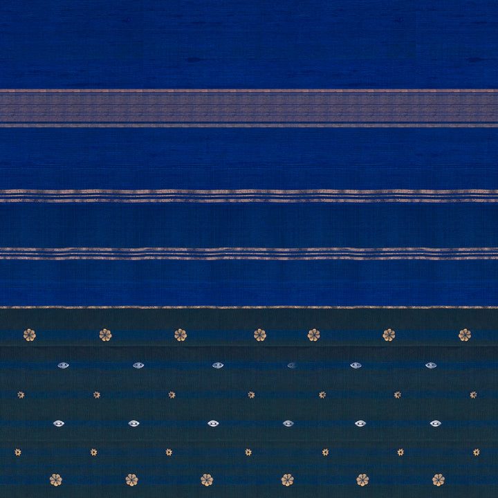 Pallu desgin of  Handwoven Dupion Soft Silk Saree