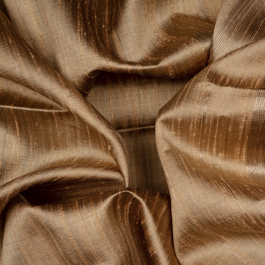 Closeup of  Handwoven  Dupion Soft Silk Saree