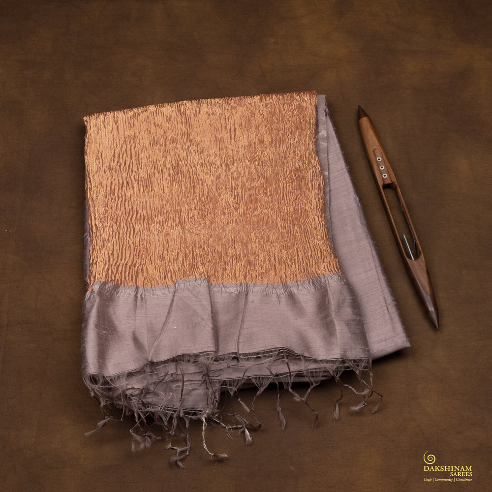 Folded of Handwoven Dupion Soft Silk Saree 