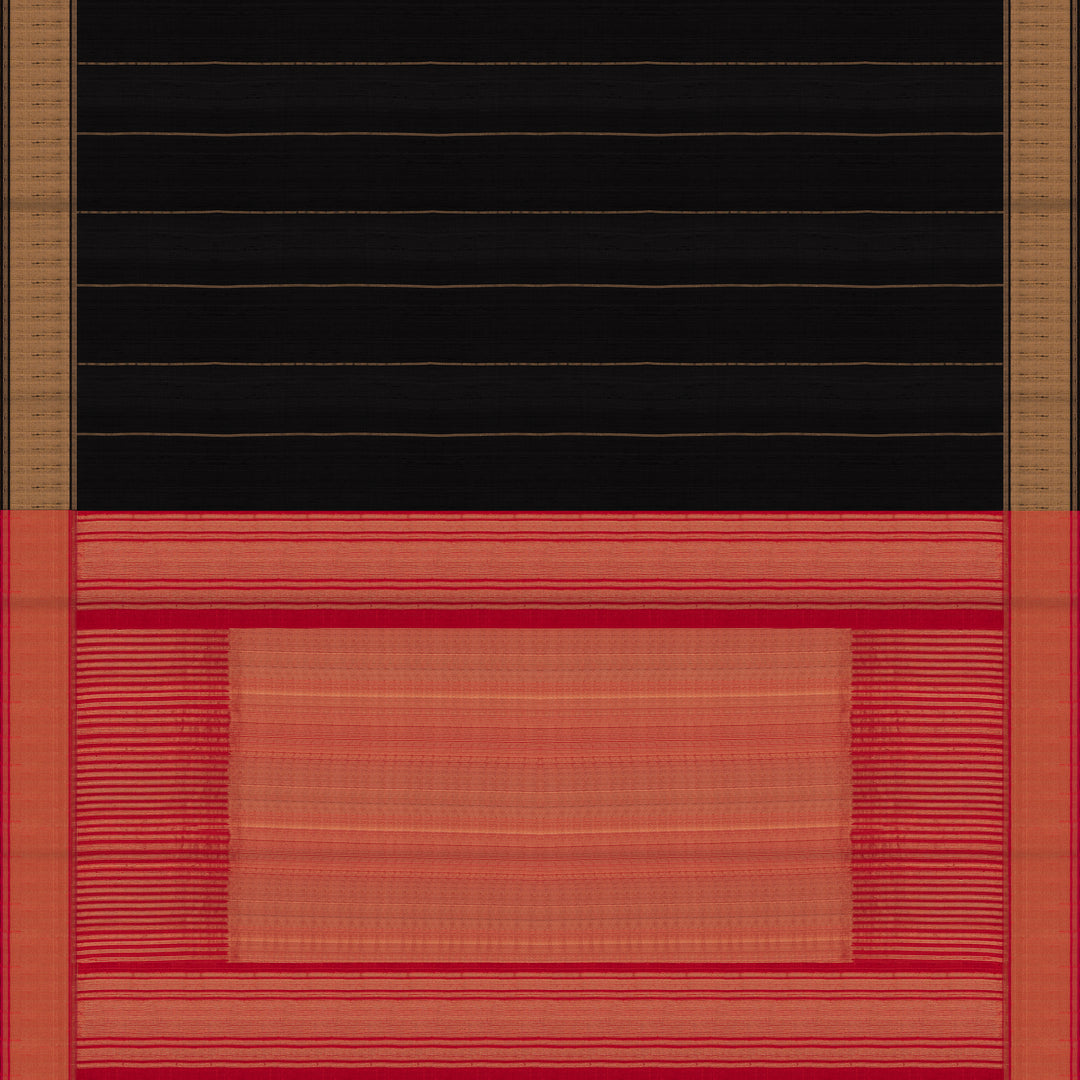Pallu of Handwoven Dupion Soft Silk Saree 