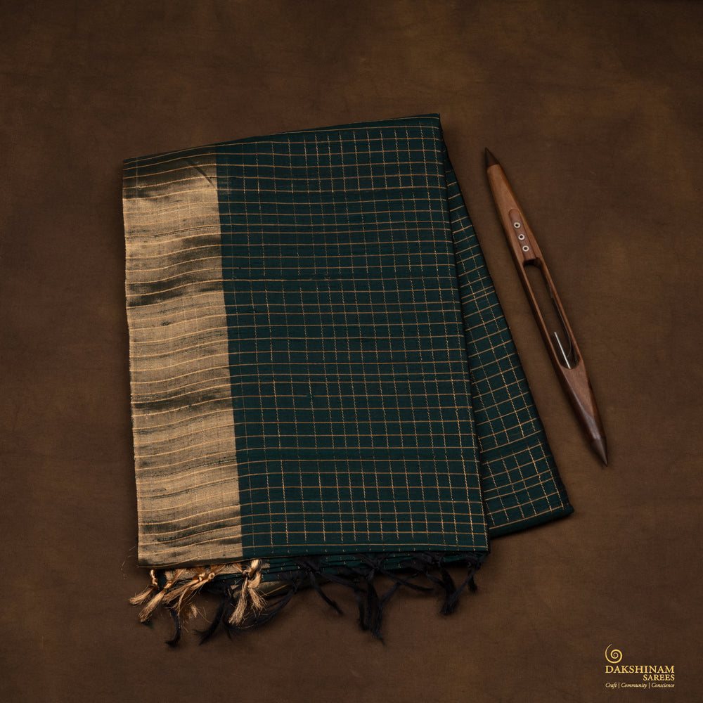 Folded of Handwoven Dupion Soft Silk Saree
