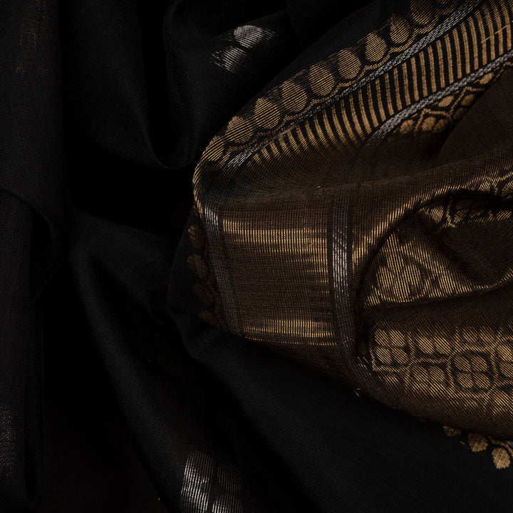 Abstract of f Handwoven Silk Cotton Saree