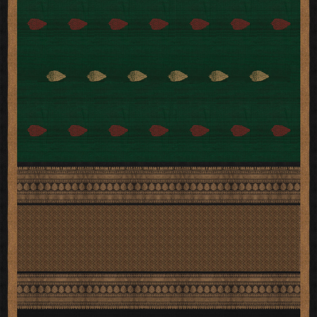 Pallu of  Handwoven Silk Cotton Saree