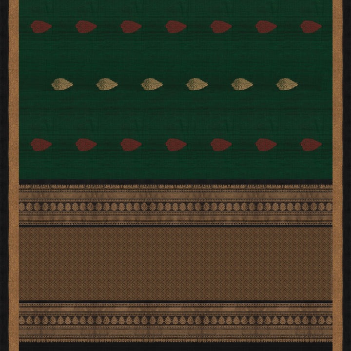 Pallu of  Handwoven Silk Cotton Saree