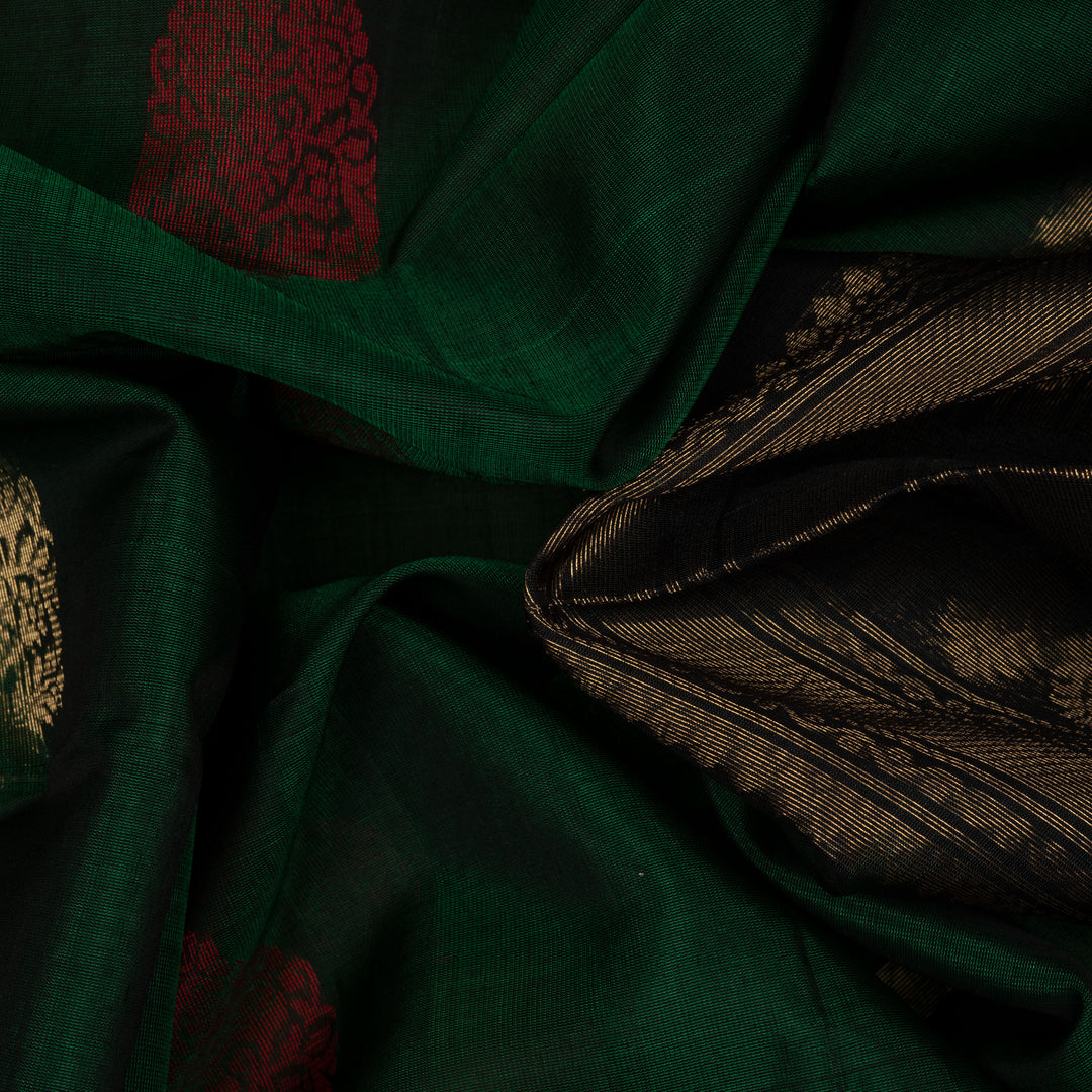 Abstract Handwoven Silk Cotton Saree