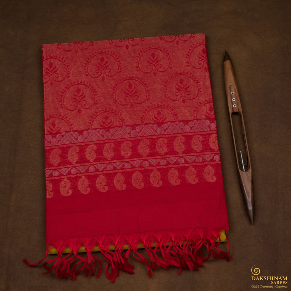 Folded Handwoven Silk Cotton Saree