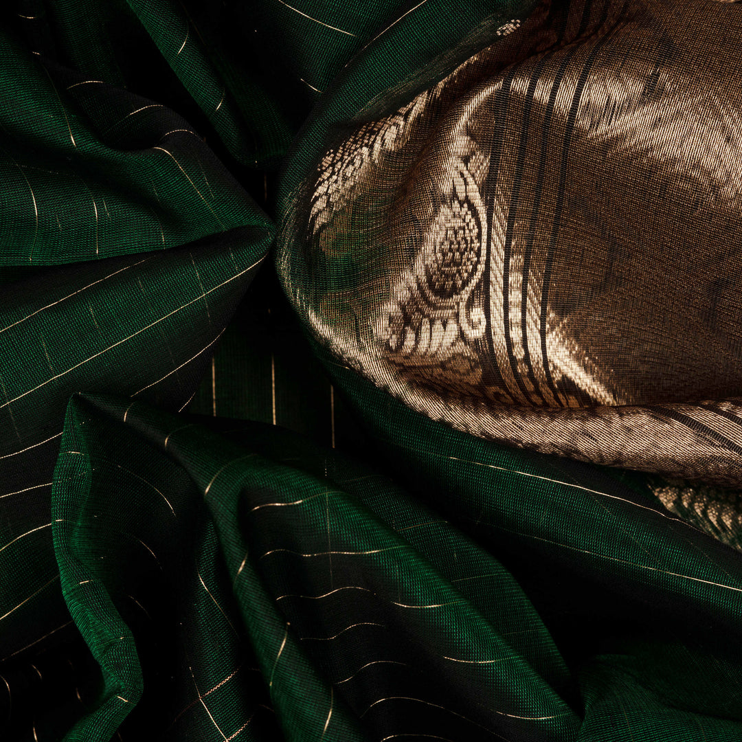 Abstract Handwoven Silk Cotton Saree