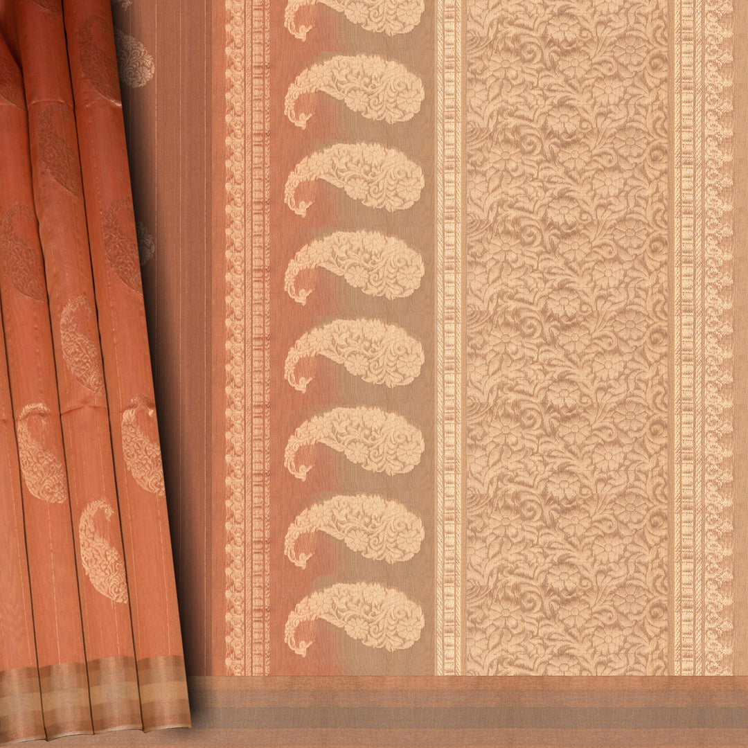 Pleats/body of Handwoven Silk Cotton Saree