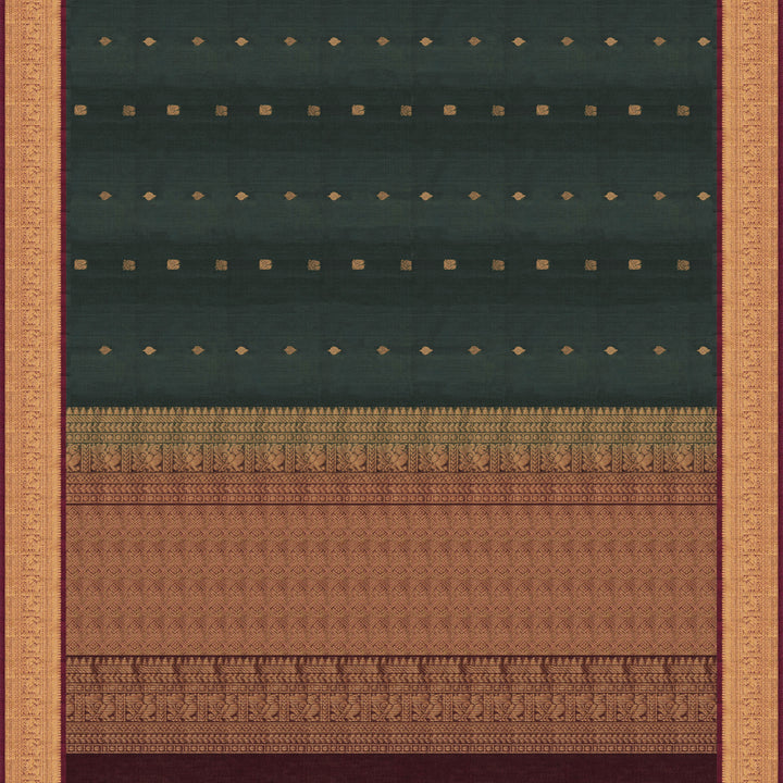 Pallu of Handwoven Silk Cotton Saree