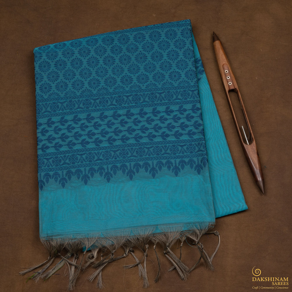 Folded  Handwoven South Cotton Saree