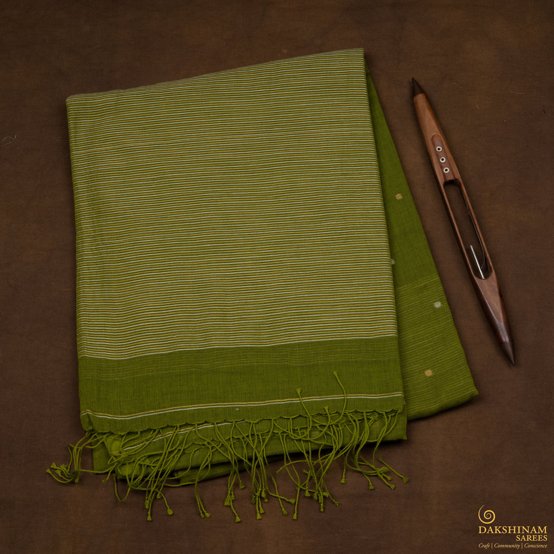 Folded Handwoven Bengal Cotton Saree