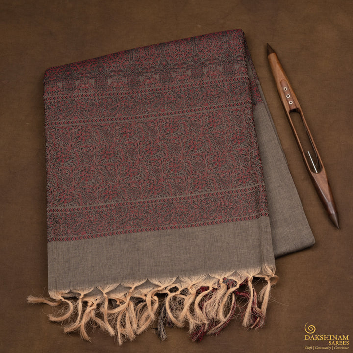 Folded  Handwoven South Cotton Saree 