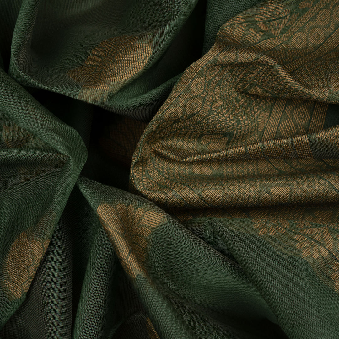 Closeup of  Handwoven South Cotton Saree