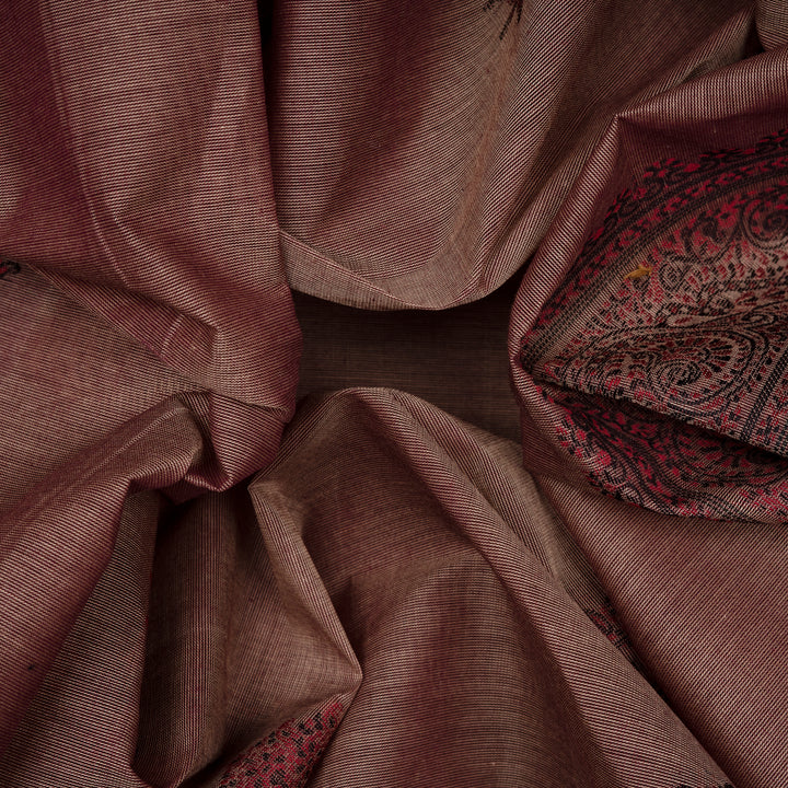 Closeup of  Handwoven South Cotton Saree 