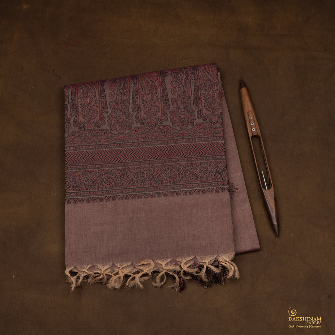 Folded  Handwoven South Cotton Saree 