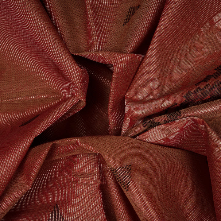 Closeup of Handwoven South Cotton Saree