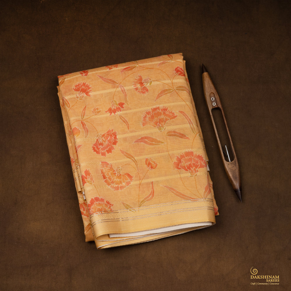 Folded Handwoven Chanderi Silk Saree