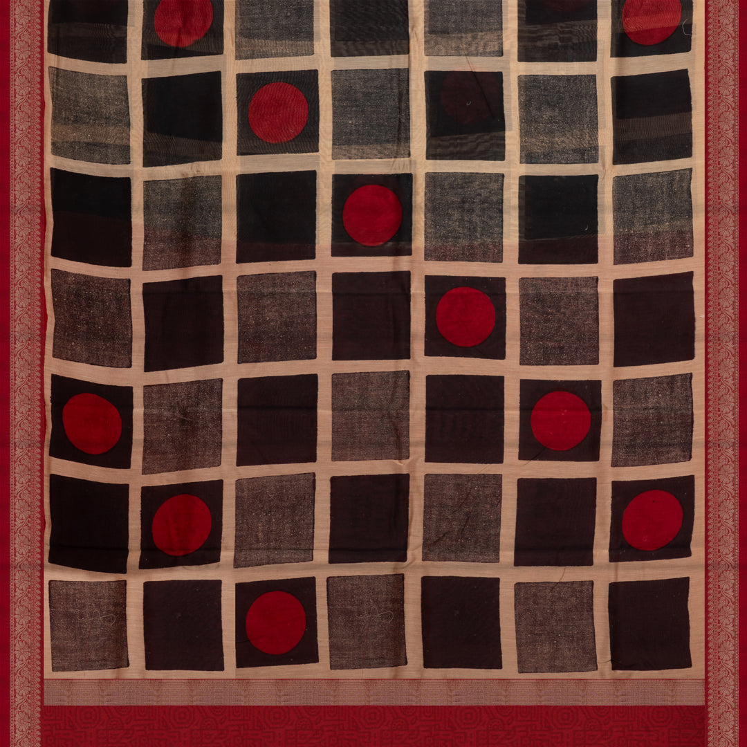 Pallu of Handwoven Chanderi Silk Saree