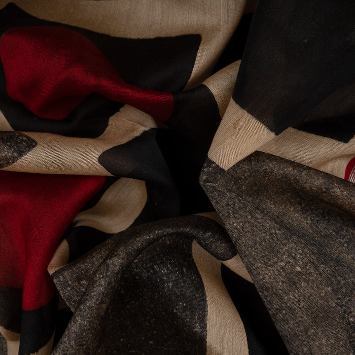 Closeup of  Handwoven Chanderi Silk Saree