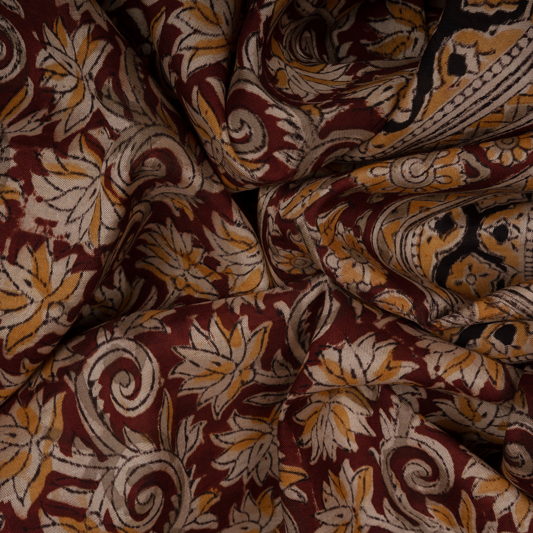 Closeup of Handwoven Chanderi Silk Saree