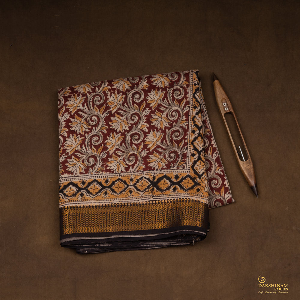 Folded Handwoven Chanderi Silk Saree