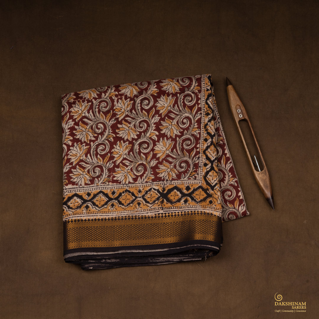 Folded Handwoven Chanderi Silk Saree