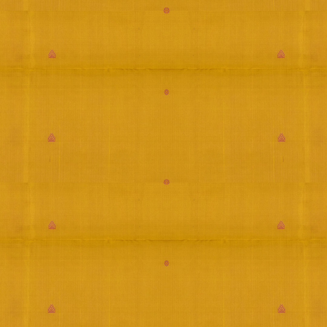 Body design of Handwoven Yellow Soft silk Saree