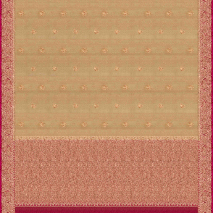 Pallu of Handwoven Banarasi organza silk Saree