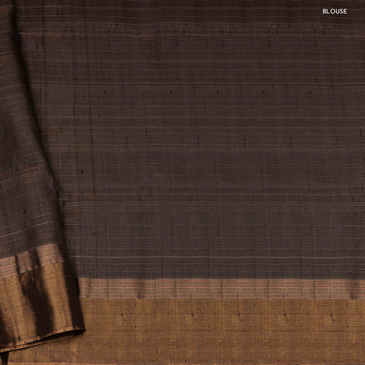 Handwoven grey dupion soft silk Saree-3131T014937DSC