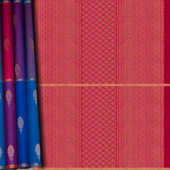 Handwoven Multicolor with pink Soft Silk Saree- 3020T014945DSC