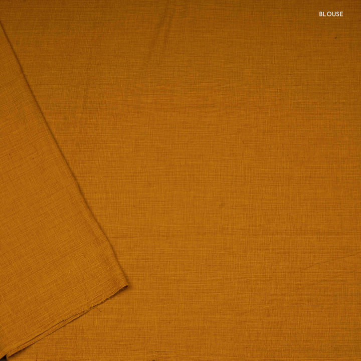 Bloseup of Handwoven Green Chettinad Cotton Saree