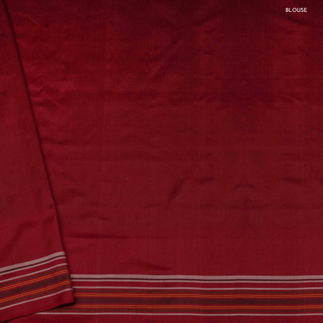 Blouse of Handwoven multicolour patola ikat  Saree