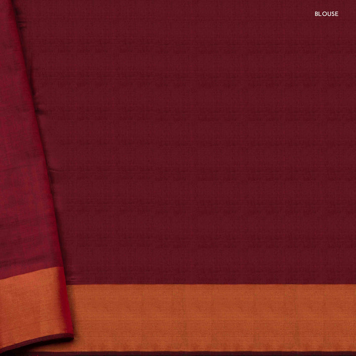 Blouse of Handwoven multicolour Ikkat silk Saree