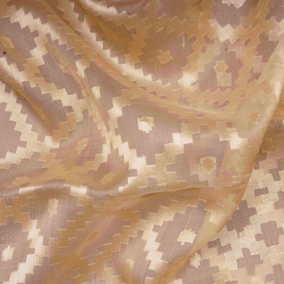 Handwoven off white kora silk Saree- 3115T015206DSC