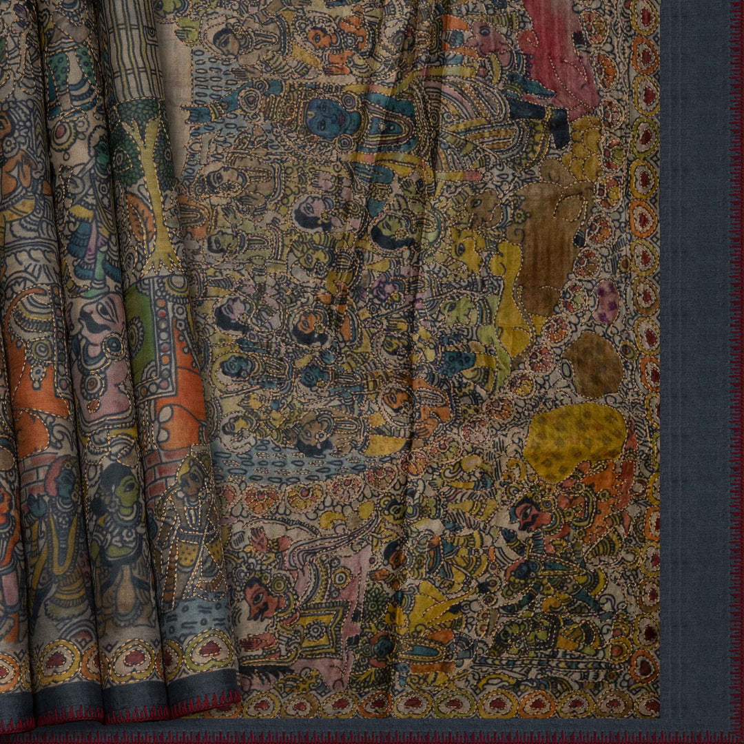 Decorative fabric with intricate patterns and colors