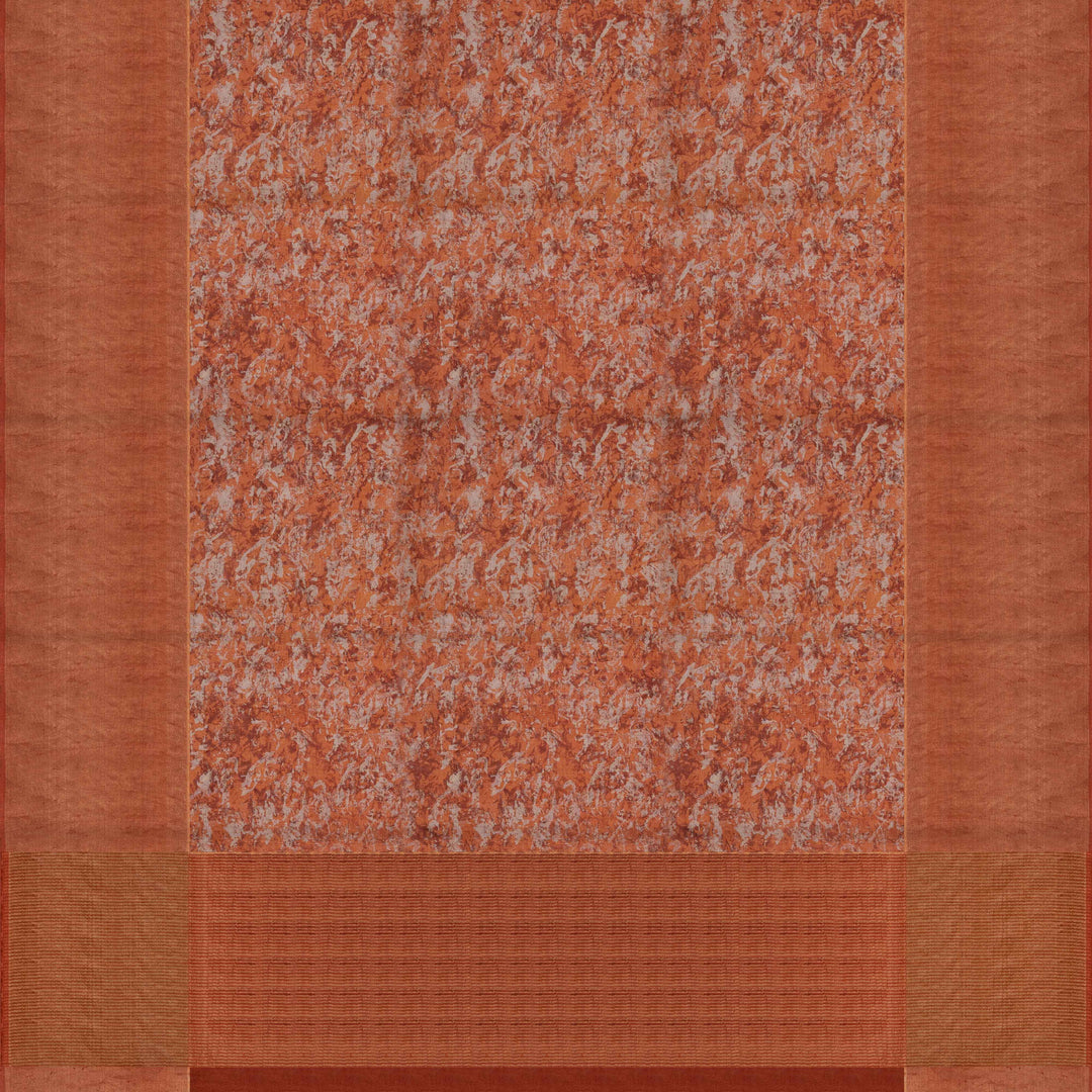 Pallu of Handwoven Multicolour Tussar silk Saree