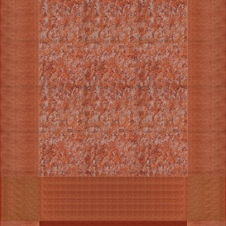 Pallu of Handwoven Multicolour Tussar silk Saree