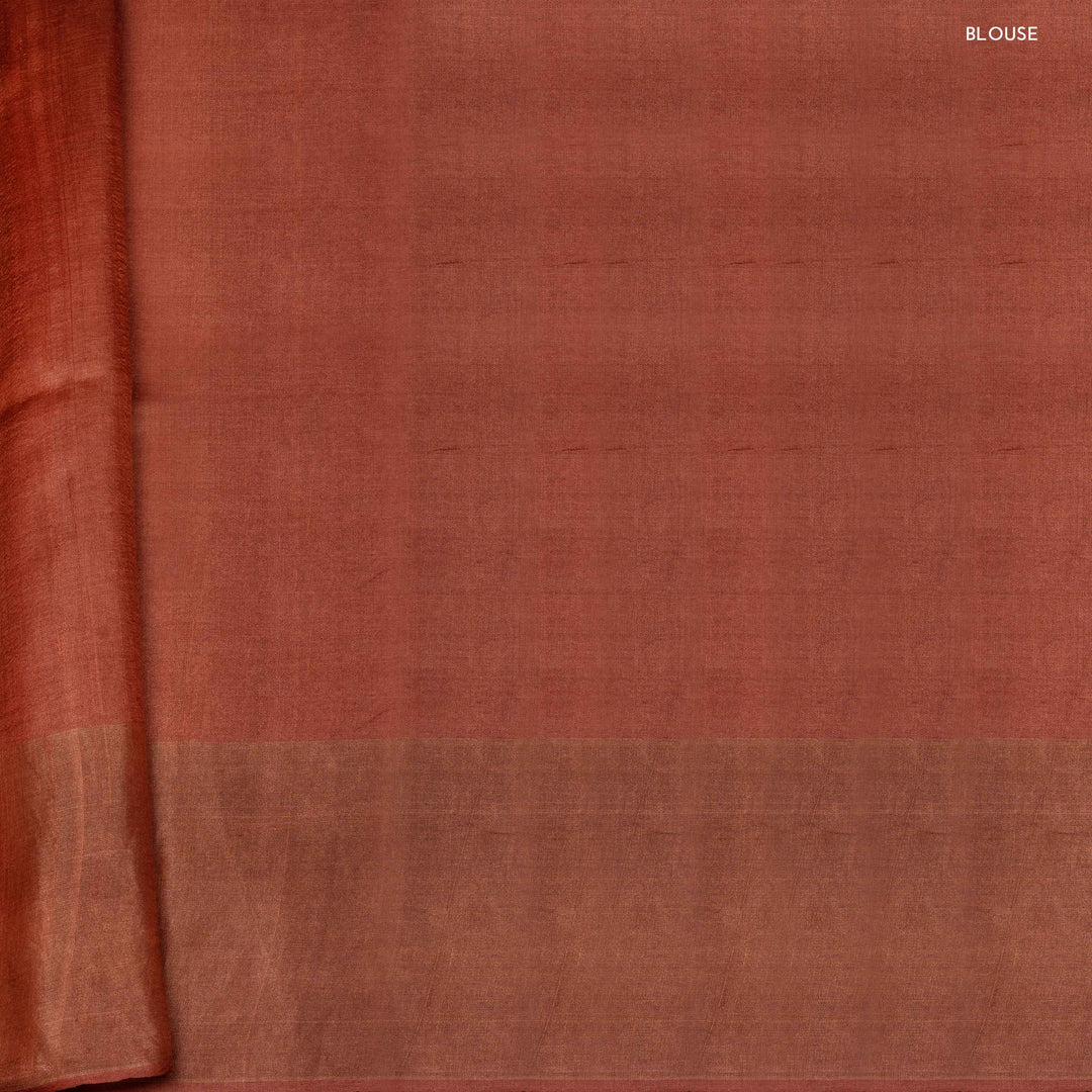 Blouse of Handwoven Multicolour Tussar silk Saree